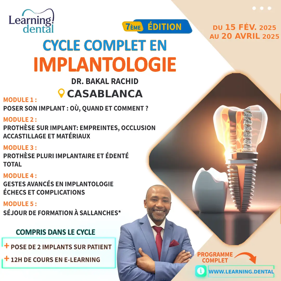 Cycle de formation complet en implantologie