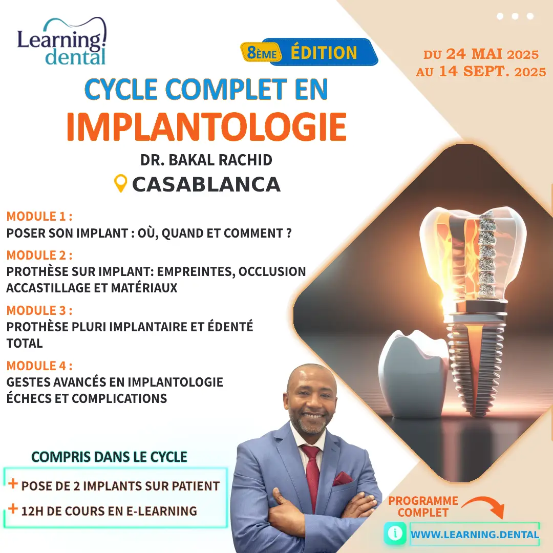 Cycle de formation complet en implantologie