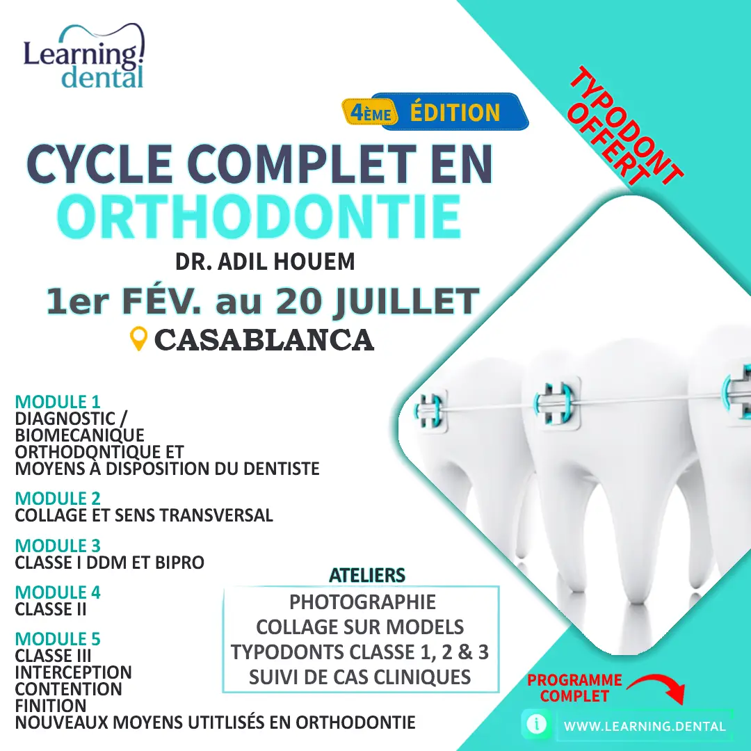 Cycle de formation complet en orthodontie