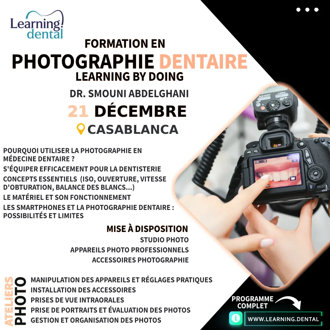 Formation en photographie dentaire